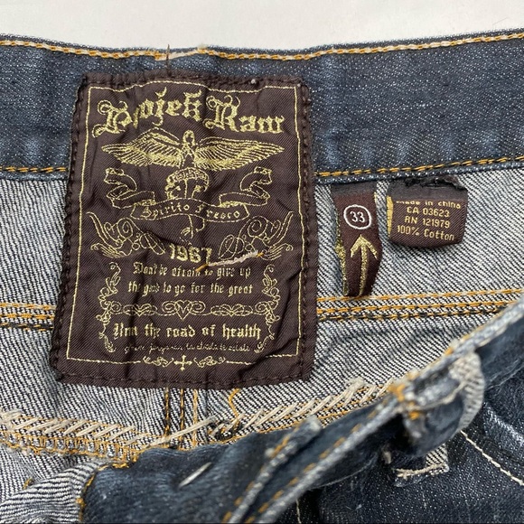 Vintage Projek Raw (33) - black jeans - black emo - goth jeans - hiphop - Picture 4 of 6